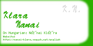 klara nanai business card